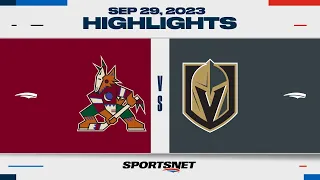 NHL Pre-Season Highlights | Coyotes vs. Golden Knights - September 29, 2023