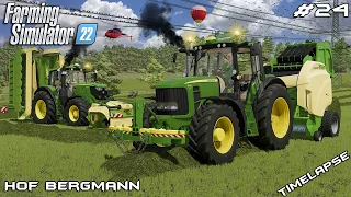 Buying KRONE EASYCUT mowers & baling GRASS BALES | Hof Bergmann | Farming Simulator 22 | Episode 24