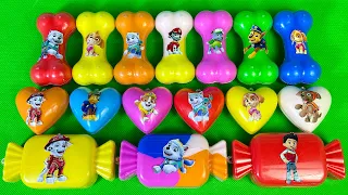 Paw Patrol Mixed Shapes: Looking For Slime Coloring: Ryder, Chase, Marshall,...Satisfying ASMR Video