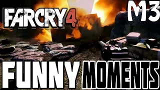 Far Cry 4 Funny Moments & Fails! Rhino Attack, Glitch Eagle and Autodrive Fails!