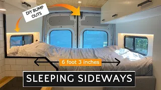 HOW TO SLEEP SIDEWAYS IN A VAN WITHOUT FLARES | DIY BUMPOUTS