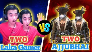 2 AAJUBHAI VS 2 LAKA GAMER // 2 AJJUBHAI CALL ME NOOB😡 // 2 VS 2 BATTLE // WHO WON??