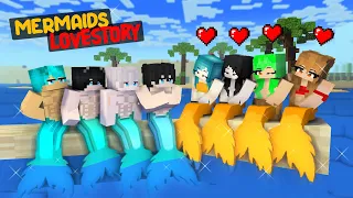 MERMAIDS CUTE LOVE STORY - CUTE AND HANDSOME MERMAIDS - MINECRAFT