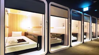 Stay in business class at a luxury capsule hotel in Tokyo 😴💸 FIRST CABIN