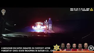 4 Missouri escaped inmates in custody after pursuit by Ohio State Troopers in Butler County, Ohio