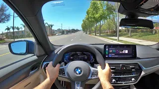 2021 BMW 530e Hybrid POV Test Drive (3D Audio)(ASMR)