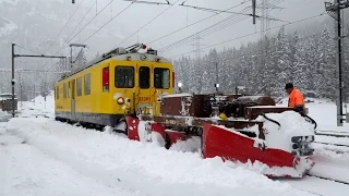 Rhätische-Bahn: Schneeräumer-Einsatz in Cavaglia