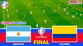 ARGENTINA vs COLOMBIA - FINAL COPA AMERICA | Full Match & All Goals 2024 | eFootball PES Gameplay