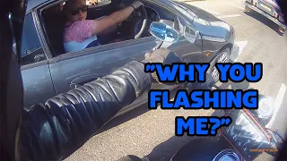 UK Bikers VS Stupid People and Crazy, Bad Drivers #73 "Why You Flashing Me?"