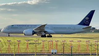 Busy afternoon Plane spotting at Birmingham Airport | Saudi Airlines, Emirates 777, and many more!