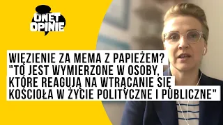 Więzienie za mema z papieżem? Scheuring-Wielgus komentuje propozycję Solidarnej Polski