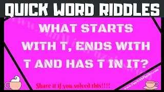 QUICK ENGLISH #WORD #RIDDLES TO TEST YOUR BRAIN