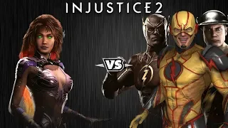 Injustice 2 - Старфаер против Спидстеров - Intros & Clashes (rus)