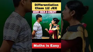 Differentiation Class 12 🔥| Differentiation Short Tricks | Class 12/ JEE #shorts #youtubeshorts #fun