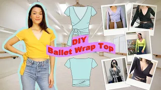 DIY How to sew a wrap Top | sewing tutorial with pattern