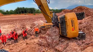 Story Line : (True Story) RC Excavator Crash & Accident On Landslide