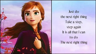 The Next Right Thing Kristen Bell   Frozen 2   Lyrics