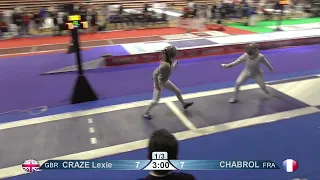 2022 941 T16 02 F S Individual Cadets NoviSad SRB ZCH BLUE CHABROL FRA vs CRAZE GBR