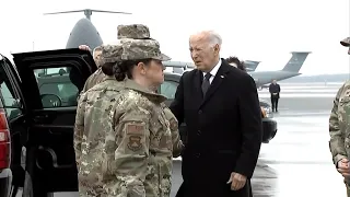 Biden arrives in Dover for dignified transfer of Georgia soldiers