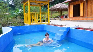 Make Relaxing Wooden Chair For Cabin - Swimming Pool Bath, OFF GRID FARM - My Bushcraft / Nhất