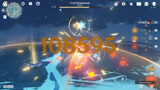 Hu Tao vs Cryo Hypostasis is very fast and easy