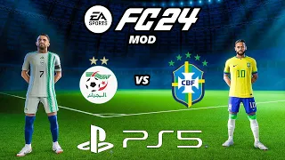 FC 24 ALGÉRIE - BRAZIL | PS5 MOD Ultimate Difficulty Career Mode HDR Next Gen