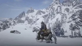 RDR 2 (no HUD immersive RP) - going hunting with 2 horses in the snowy mountains (pt. 1) - LP 28