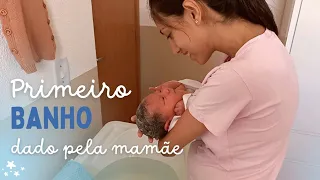 DEI BANHO PELA PRIMEIRA VEZ + Isaac conheceu os padrinhos