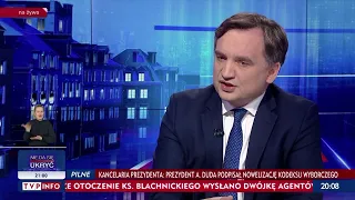 „Gość Wiadomości”. Minister sprawiedliwości Zbigniew Ziobro
