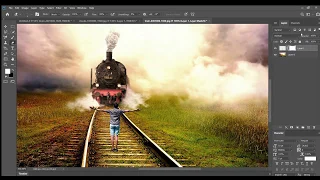 Manipulation Photoshop tutorial || Train with  Man ||Photoshop Tutorial The train tutorial