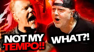 JAMES HETFIELD REACTION WHEN LARS ULRICH PLAYS OUT OF TIME #METALLICA