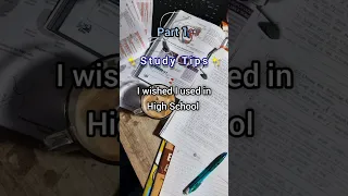 Study Tips : I wish I used in High school (Part 1) #shorts #youtube #viral #study #studytips #studin