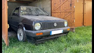 Mission sauvetage de la Golf mk2 1.8L gu : sortie de garage et listing des défauts