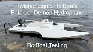 Enforcer Demon Hydroplane Rc Boat Testing