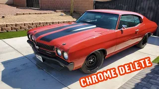 APPLYING VINYL STRIPES  FROM PHOENIX GRAPHICS ON 70 CHEVELLE