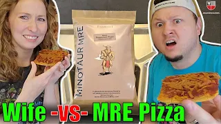 Is MRE Pizza GROSS? 🍕 Survival Ration Taste Test | Minotaur Emergency Meal Ready To Eat Review