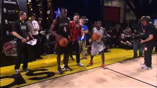 Usain Bolt and Kevin Hart race up & down the court!