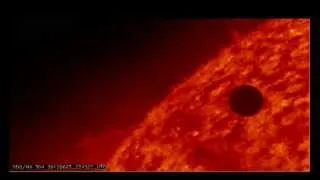 Footage of Planet Venus moving across the Sun