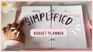 My Simplified Budget Planner | SimpleShopz