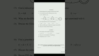 Automata Theory and Formal language btech(cse)(5th sem) ||#btech #computerscience #shorts