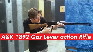 A&K 1892 Lever action Gas Rifle Unboxing - Overview - Chrono