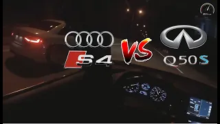 333Hp Audi S4 Quattro vs 364HP Infiniti Q50S Hybrid AWD