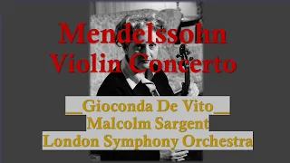 Mendelssohn l Violin Concerto l Gioconda de Vito, London Symphony