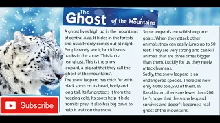 The Ghost of the Mountains (Text) Excel 5 Module 7a