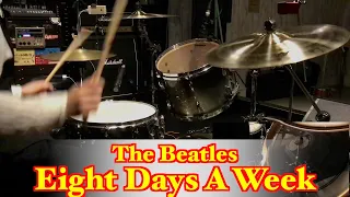 The Beatles - Eight Days A Week  (Drums cover from fixed angle)