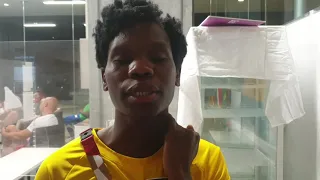 Ugandan Boxer Catherine Nanziri After Her Bout At The Olympics.