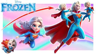 Frozen 3 transforms into Marvel and DC superheroes, Growing Up together ! Tide WORLD