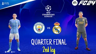 FC 24 - Manchester City Vs Real Madrid - UEFA Champions League Quarter Final - 2nd Leg | PS5™ [4K60]