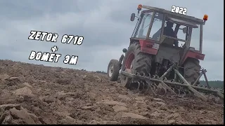 65KM + 3M na glinie = Ciężka uprawa. -- Zetor 6718 -- [NOWY NABYTEK] Bomet 3m -- 2022 --