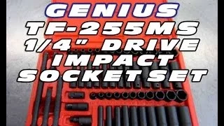 TOOL REVIEW - Genius 1/4" Drive Impact Socket Set TF-255MS